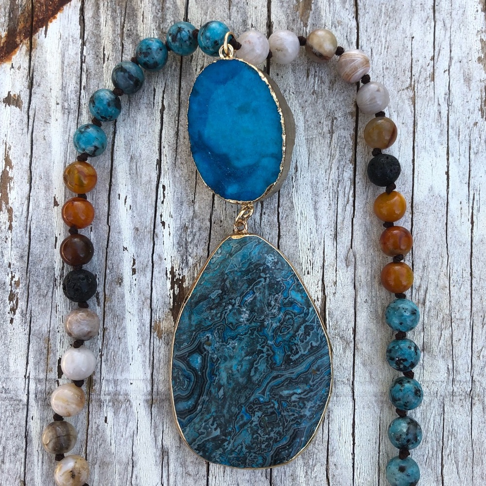 Artisan Druzy Quartz Pendant Necklace! - Picture 5 of 8
